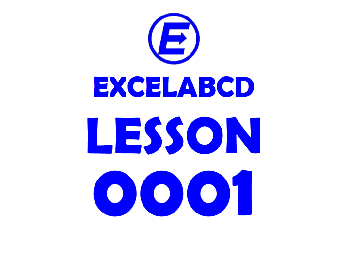 Lesson#1: Basic operations in Excel