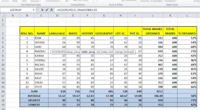 Lesson#5: Function VLOOKUP and dollar sign - Excelabcd