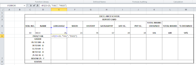 function IF in Excel