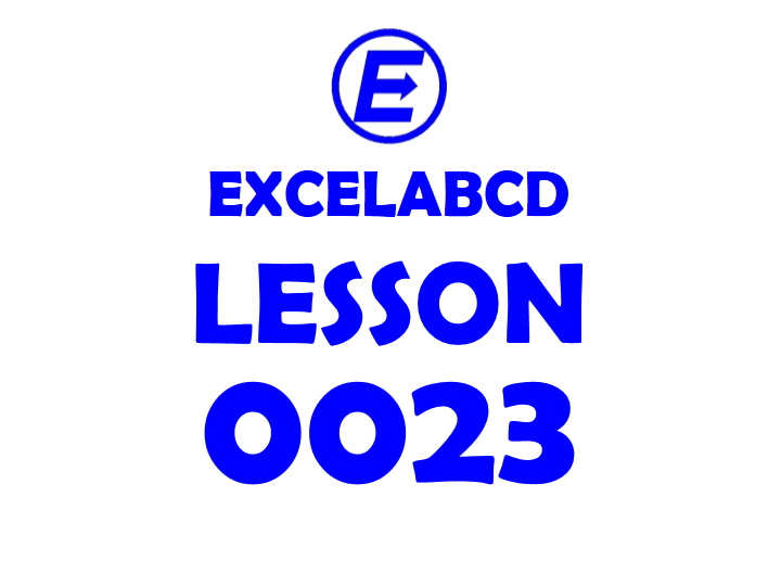 Lesson#23: Work fast in Excel using keyboard shortcuts