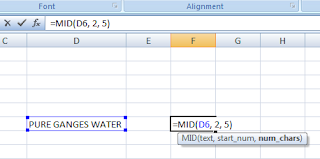 LEFT RIGHT MID function in Excel