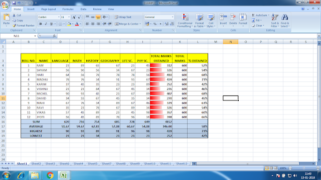 CONDITIONAL FORMATTING