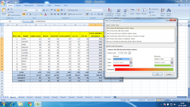 CONDITIONAL FORMATTING