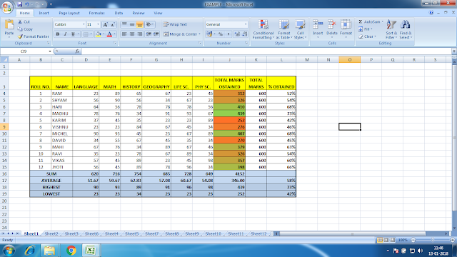 CONDITIONAL FORMATTING