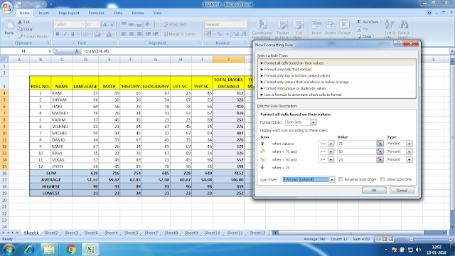 CONDITIONAL FORMATTING