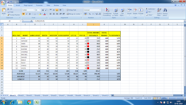 CONDITIONAL FORMATTING