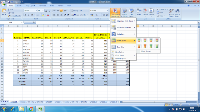 CONDITIONAL FORMATTING