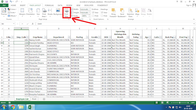 How to take print in excel