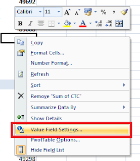 Data analysis with PivotTable