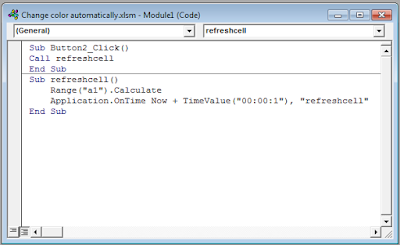 Make a auto refreshing bar clock in Excel