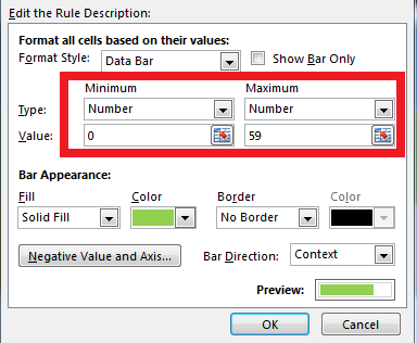 Make a auto refreshing bar clock in Excel