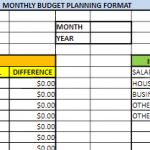 Monthly budget planner