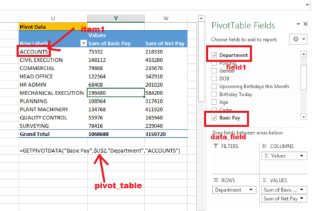 Getpivotdata в excel что это