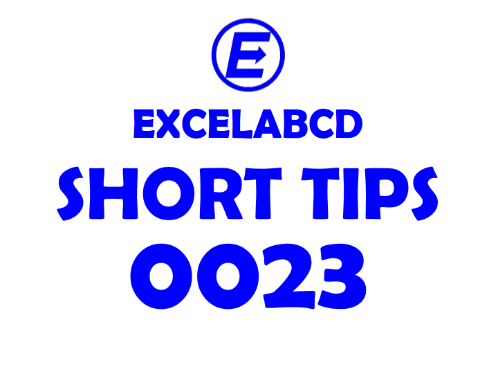 Short Tips#0023: Repeat same rows in header in every page when printing.