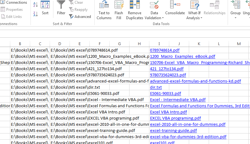 Lesson101 Make Hyperlink Of All Files And Folders In Worksheet Within A Minute Excelabcd 5154