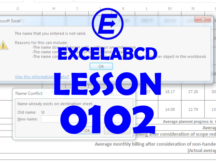 Lesson#102: How to avoid name conflict error when copying a sheet in Excel