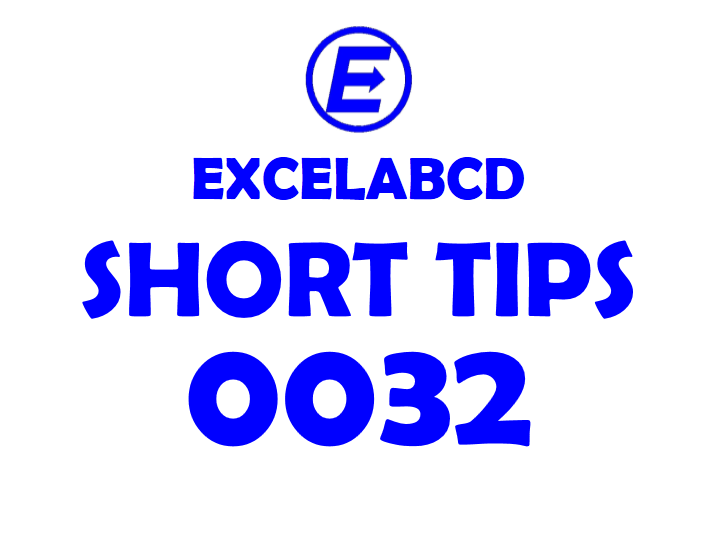 Short Tips#0032: Get Kth largest value with LARGE function
