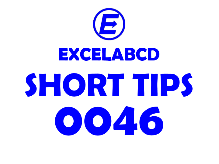 Short Tips#0046: Some useful shortcuts