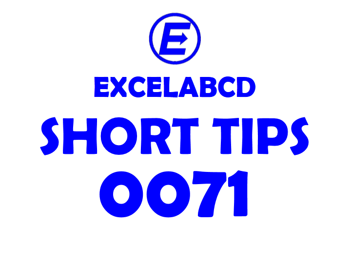 Short Tips#0071: Turn on the Automatic formula calculation