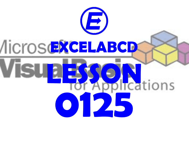 Lesson#125: How to use function with VBA