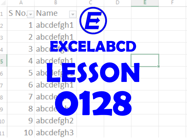 Lesson#128: Formula to make serial no auto arranged when filtered