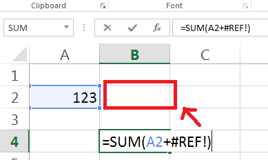 Excel errors and why it shows