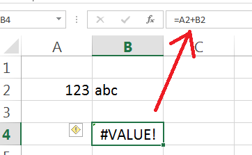 Excel errors and why it shows