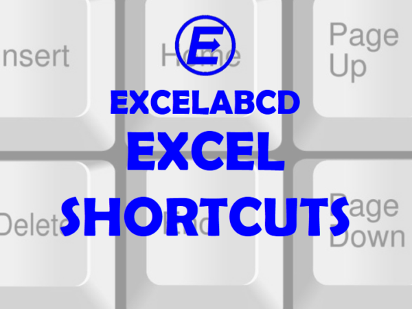 Excel shortcuts excelabcd
