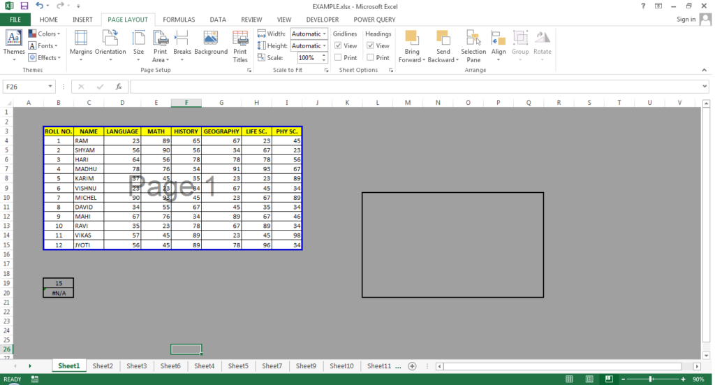 print of all sheets in Excel