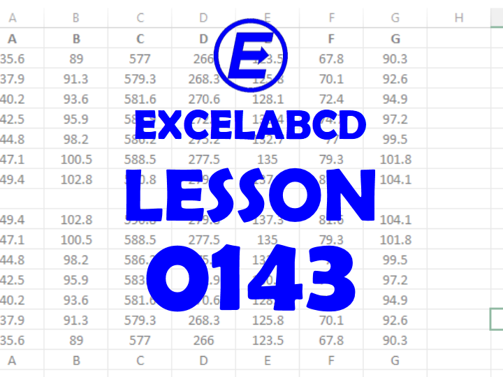 Lesson#143: How to make a mirror of a table in excel