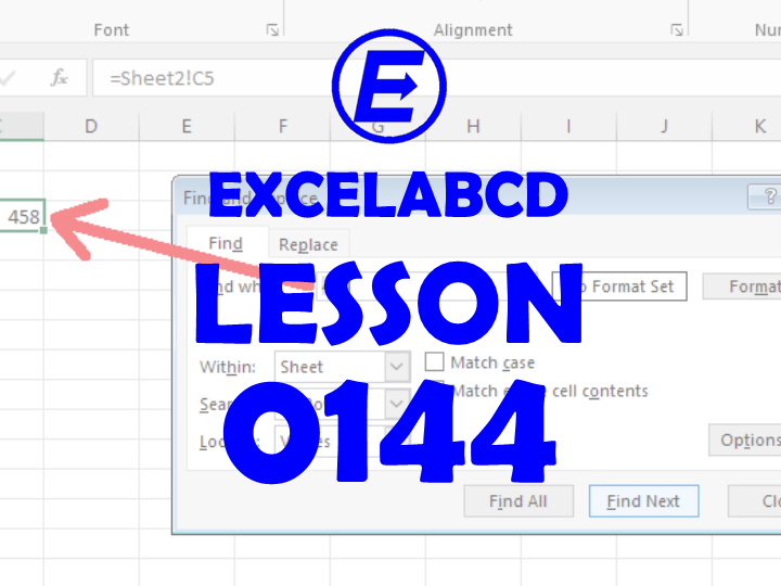 Lesson#144: How to find linked values in Excel from other Worksheets