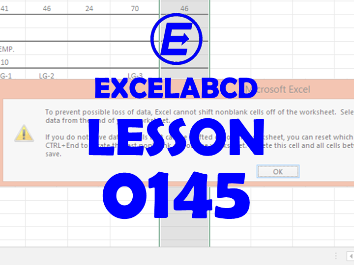 Lesson#145: How to solve errors in excel when you insert columns or rows