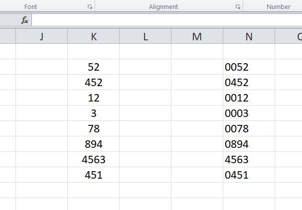 how to write all numbers in a minimum of four digits