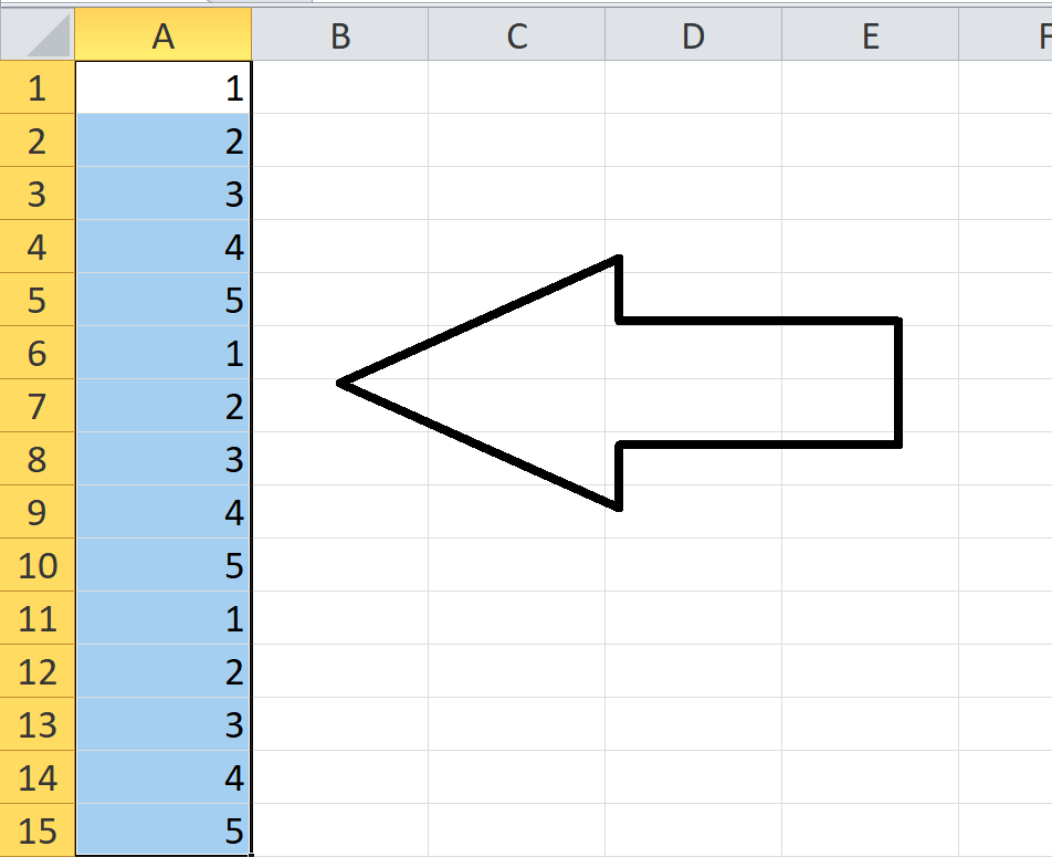 Formula to repeat serial number