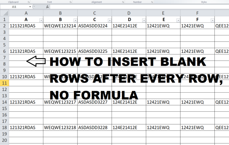 how-to-insert-blank-rows-with-no-formula