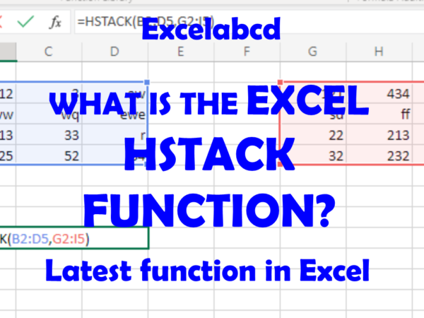 What is the Excel HSTACK function?