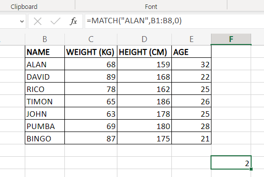 How to use INDEX and MATCH