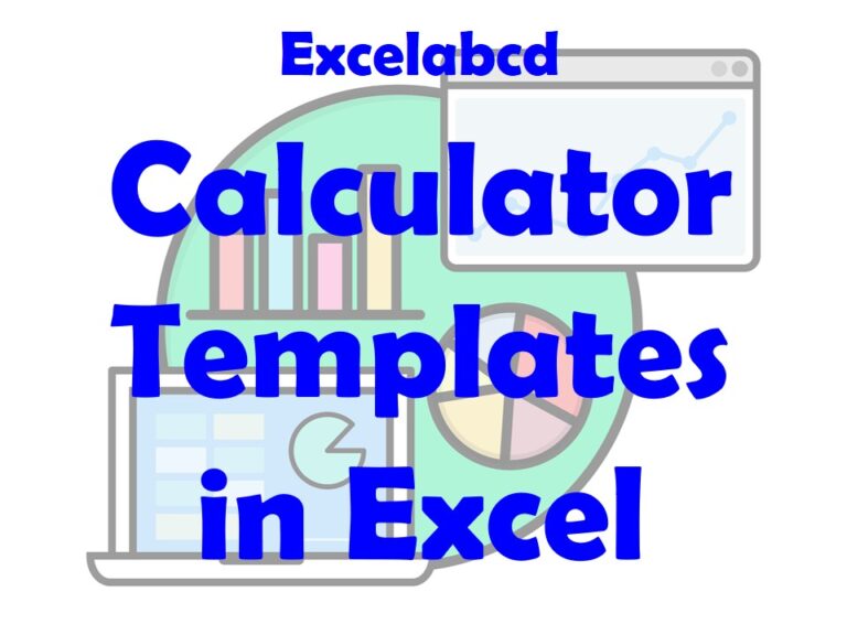 Calculator Templates in Excel - Excelabcd