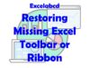 Lesson#227: Restoring Missing Excel Toolbar or Ribbon - Excelabcd